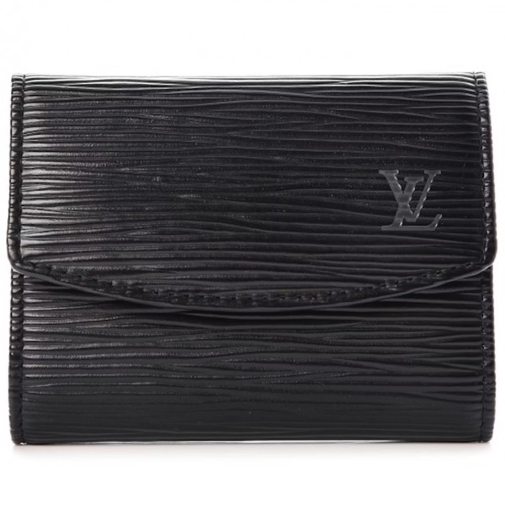 Black Textured Envelope Wallet | Snap Closure - Picture 2 of 6